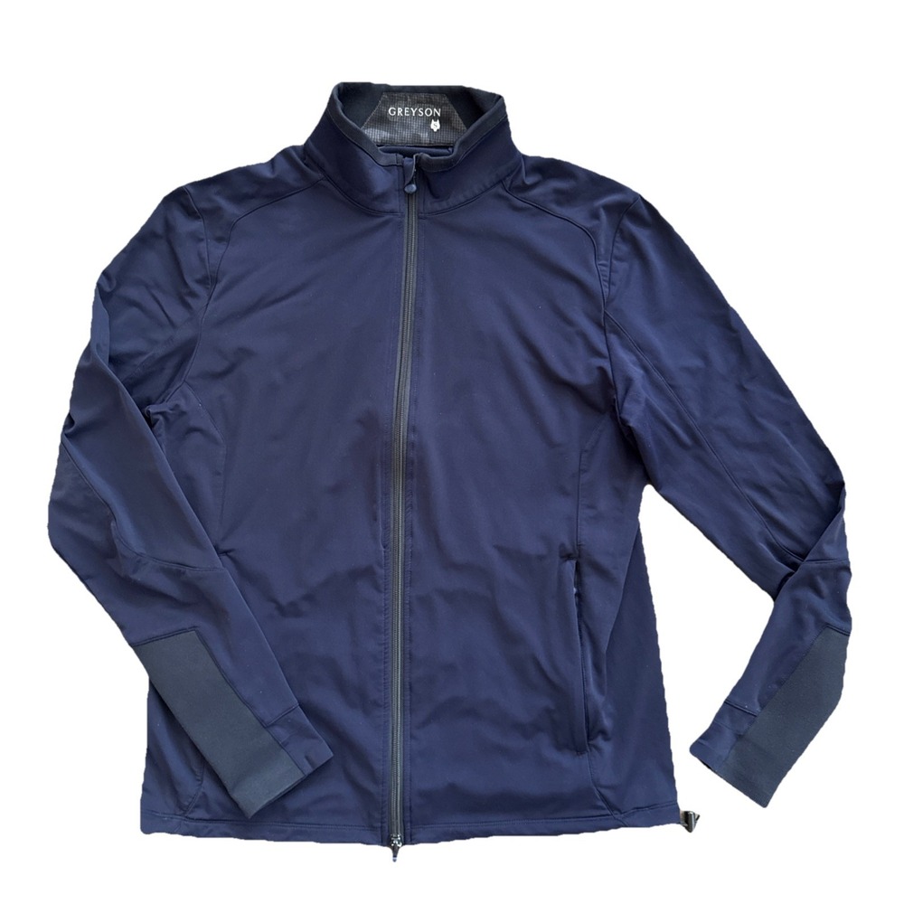 Greyson Jacket Men Small Blue Full Zip Golf Performance Stretch